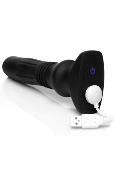 Thunderplugs 7.5" Inflating, Thrusting & Vibrating Butt Plug with Remote