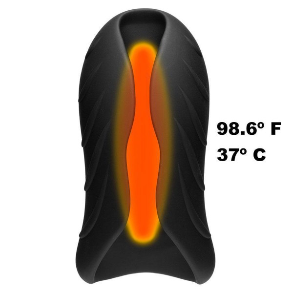 Vibrating & Warming Handheld Silicone Male Masturbator by Optimale
