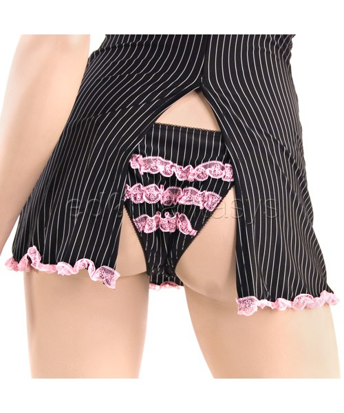 Sexy pinstripe chemise set
