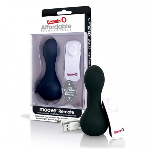 Moove Remote - Rechargeable Flexible Vibe by Screaming O (Black)