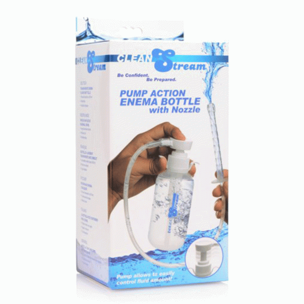 Pump Action Anal Enema and Douche Bottle with Comfort Tip 300 ml by CleanStream