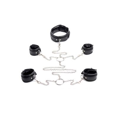 Strict Slave Faux Leather Metal Shackle Set