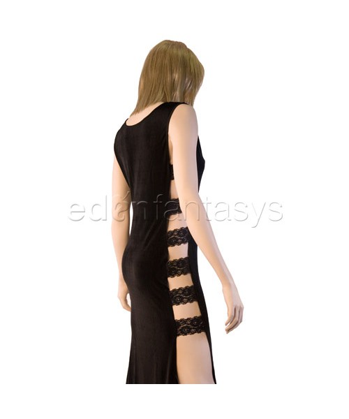 Lace trim gown