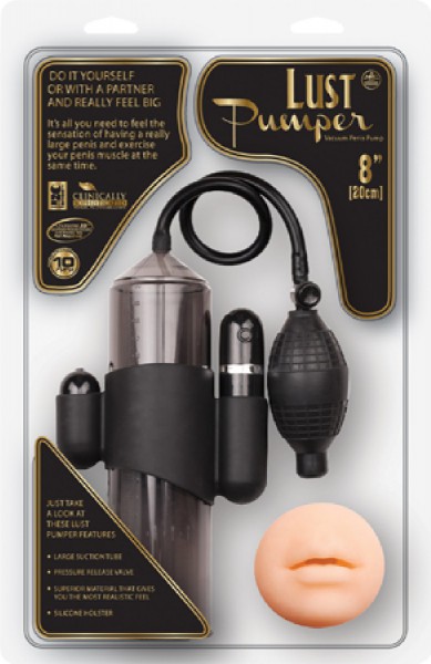 Lust Pumper 8" Vibrating Pump W/ Gauge