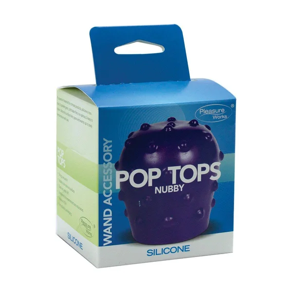 Pleasure Works Pop Top Wand Attachment - Nubby Purple — image 7 of 9