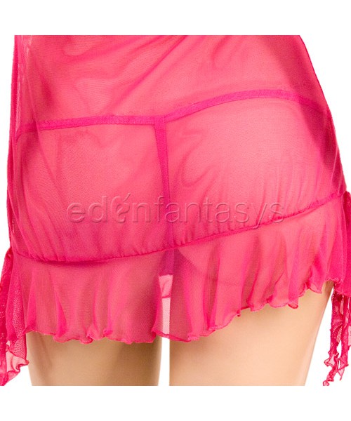Rose mesh chemise set