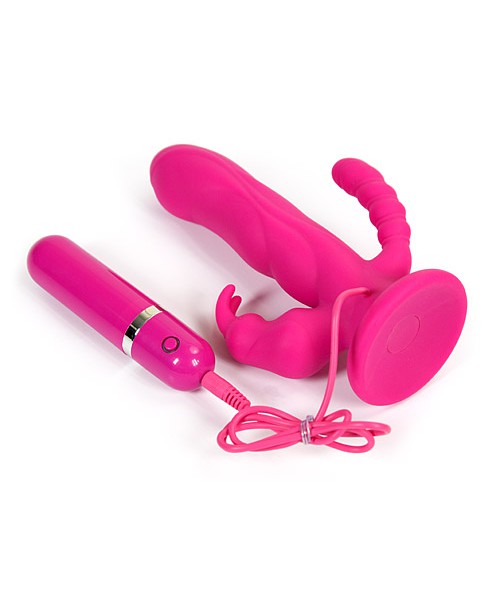 Eden triple pleasure hands free silicone vibrator