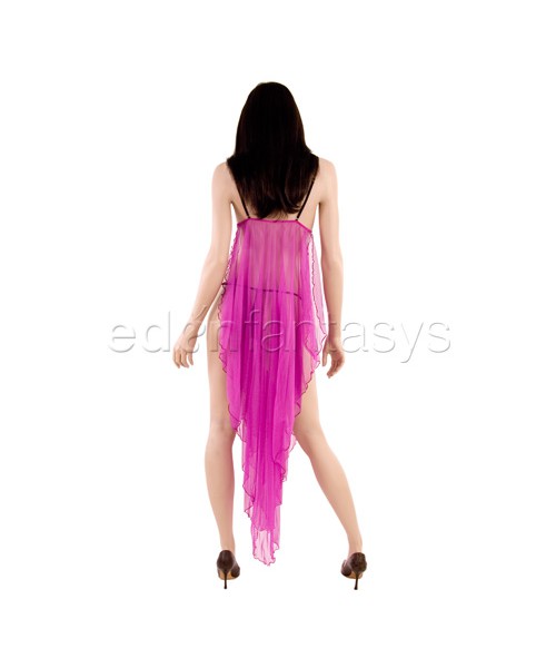 Pink gown with g-string