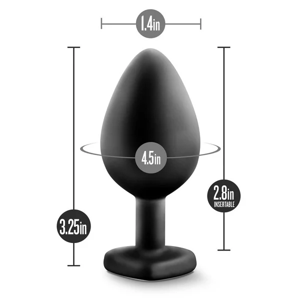 Temptasia Bling Bling Silicone Butt Plug with Clear Crystal — image 13 of 23