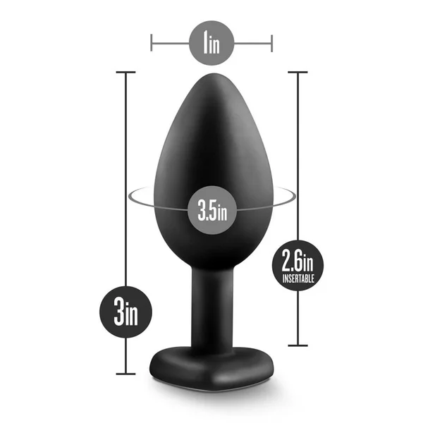 Temptasia Bling Bling Silicone Butt Plug with Clear Crystal — image 12 of 23