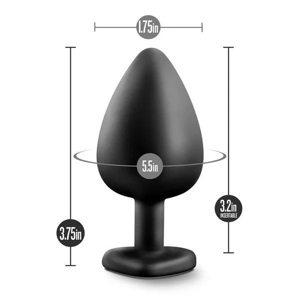 Temptasia Bling Bling Silicone Butt Plug with Clear Crystal — image 21 of 23