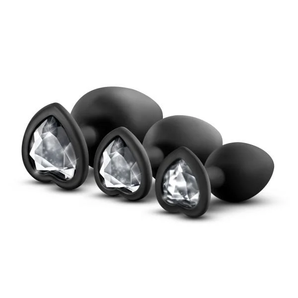 Luxe Bling Plugs Silicone Butt Plug Training Kit with White Gems — image 8 of 20