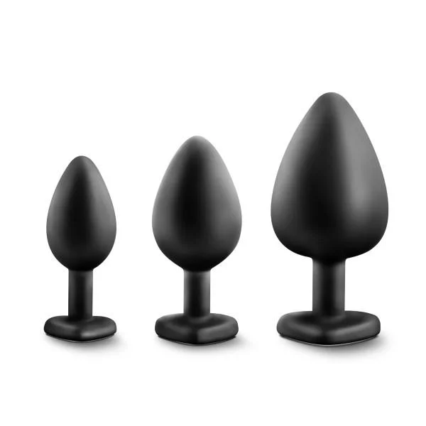 Luxe Bling Plugs Silicone Butt Plug Training Kit with White Gems — image 11 of 20