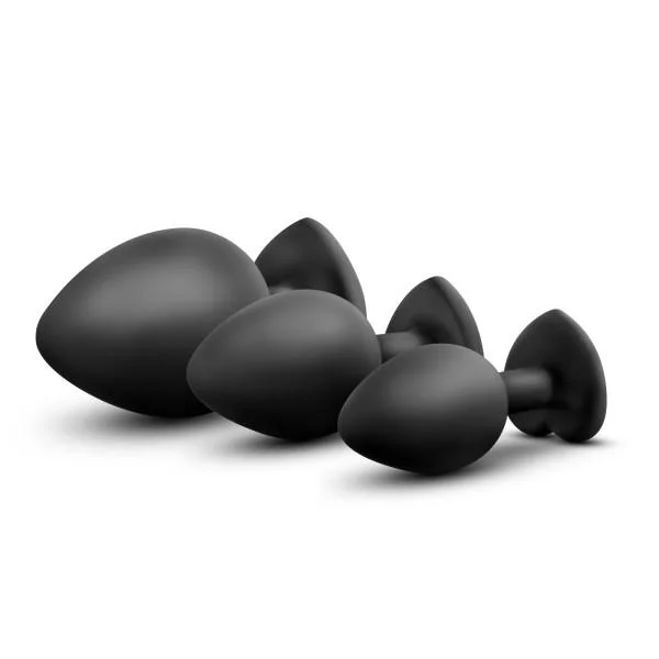 Luxe Bling Plugs Silicone Butt Plug Training Kit with White Gems — image 16 of 20
