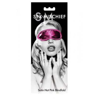 Sex and Mischief Satin Hot Pink Blindfold