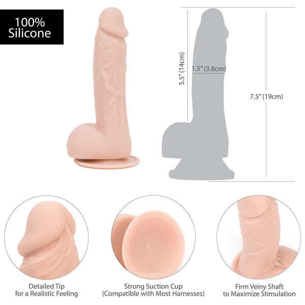 BMS Factory Addiction Mark Realistic Silicone Suction Cup Dildo — image 14 of 14