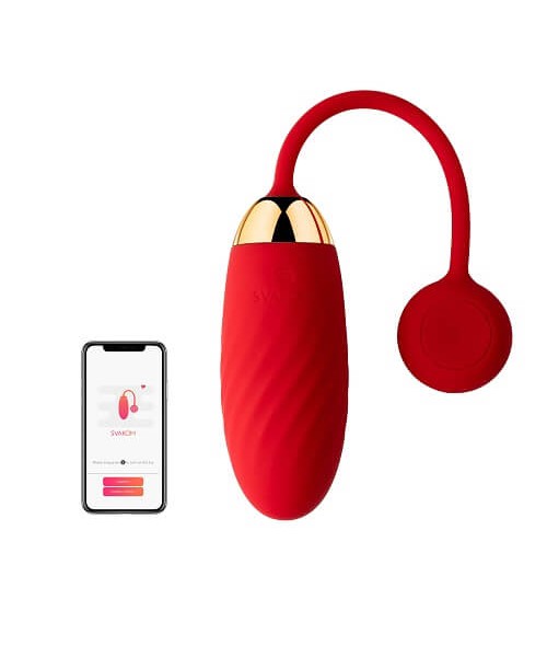 Svakom Ella Ribbed Silicone Bullet with App
