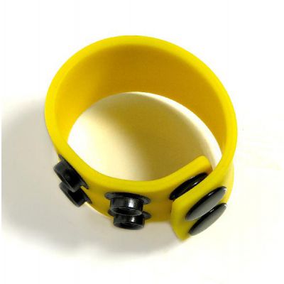 Boneyard 1 5inch Silicone Ball Strap 3 Snap Yellow