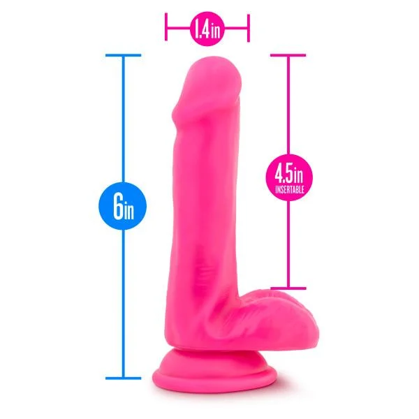 Blush Neo Elite 6 Inch Silicone Dual Density Suction Cup Dildo — image 17 of 25