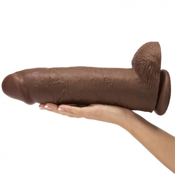 King Cock Mega Girthy Ultra Realistic Suction Cup Dildo with Balls 10.5 Inch