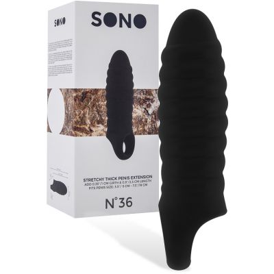 Sono 6 Thick Stretchy Ribbed Penis Extension