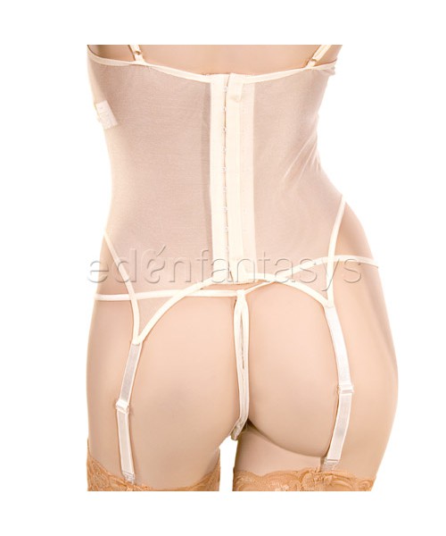 Iridescence bustier with thong
