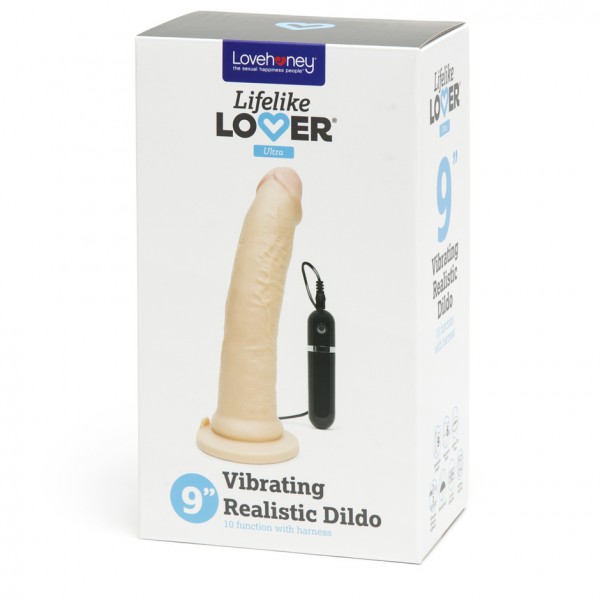 Lifelike Lover Ultra Realistic Dildo Vibrator Harness Kit 9 Inch