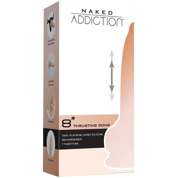 BMS Factory Naked Addiction 8 Inch Thrusting Dildo with Suction Cup — image 20 of 20