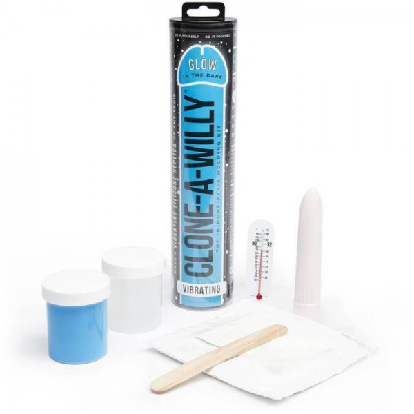 Glow In The Dark Clone-A-Willy Penis Molding Kit - Vibrating