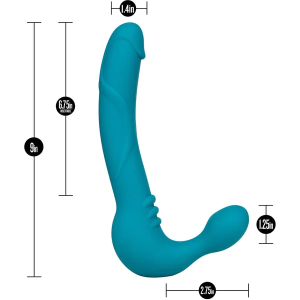 Blush Temptasia Luna Strapless Silicone Dildo with Bullet Vibrator — image 15 of 16
