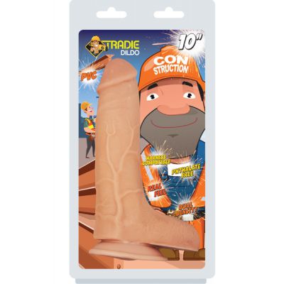 Tradie Dildo Con Struction 10 Flesh with Suction Cup
