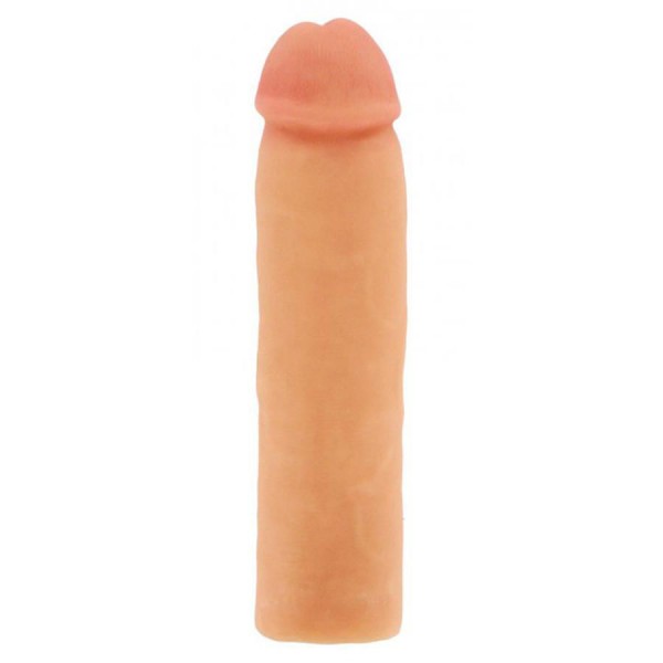 Fat Jack Penis Extension Sleeve 8.75 Inch Tan Cock Sheath
