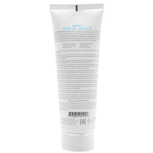 Wicked Simply Aqua Jelle Thick Water-Based Lubricant with Aloe — image 10 of 16