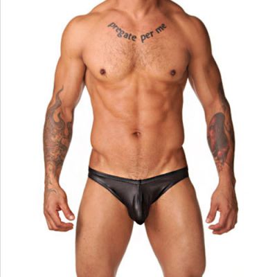 Speedo style male wet look underwear