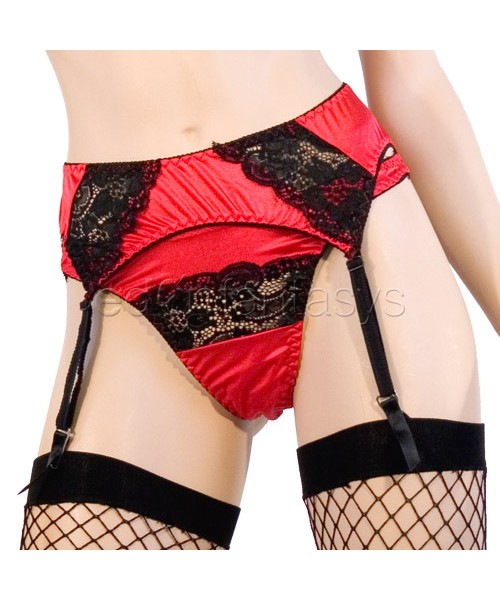 Red shelf bra set