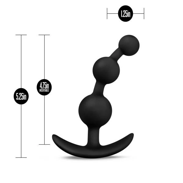 Blush Anal Adventures Platinum Small Anal Beads Silicone Plug — image 11 of 17