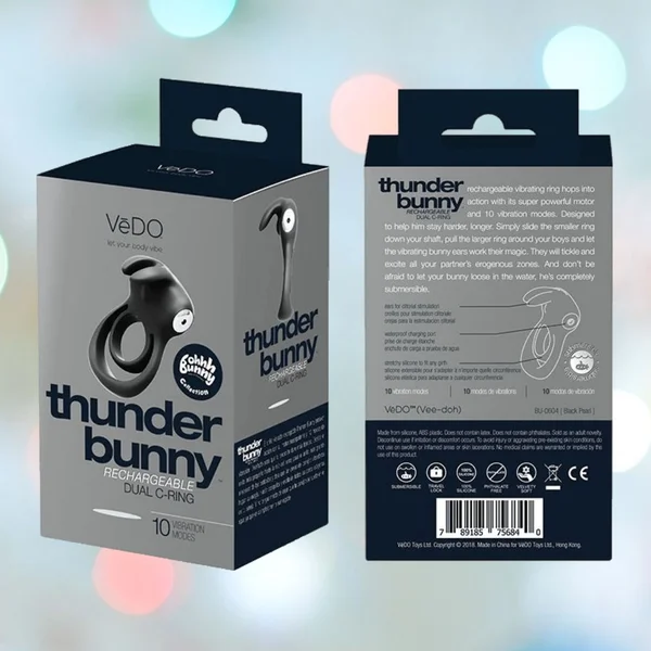 VeDO Thunder Bunny Vibrating Double Cock Ring — image 16 of 16