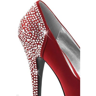 Fabulicious by Pleaser 5 Heel Janet Glamour Red Pump