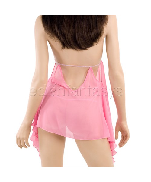 Bejeweled hearts babydoll with g-string