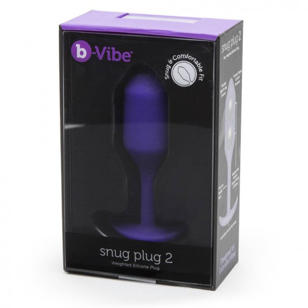 b-Vibe Snug Plug 2 Medium Weighted Silicone Butt Plug 4 Inch