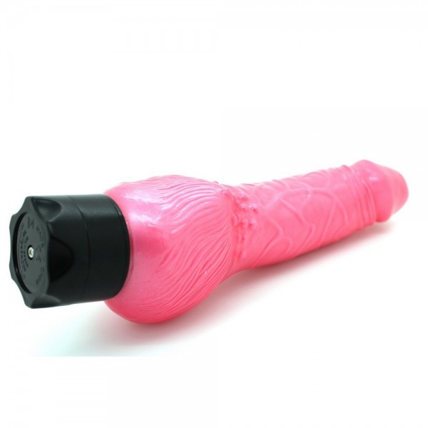 Pearl Shine 8 Inch Realistic Pink Vibrator
