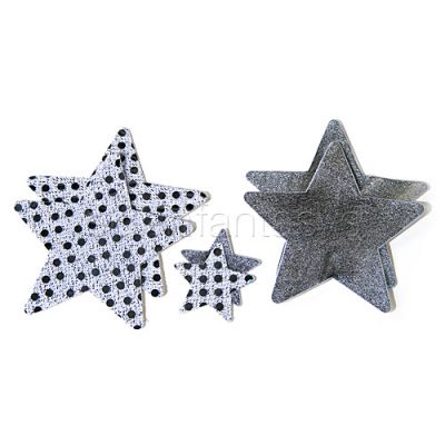 Light silver star pasties