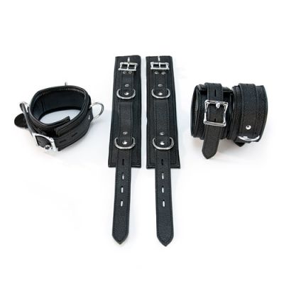 Leather wrist and ankle cuffs kit