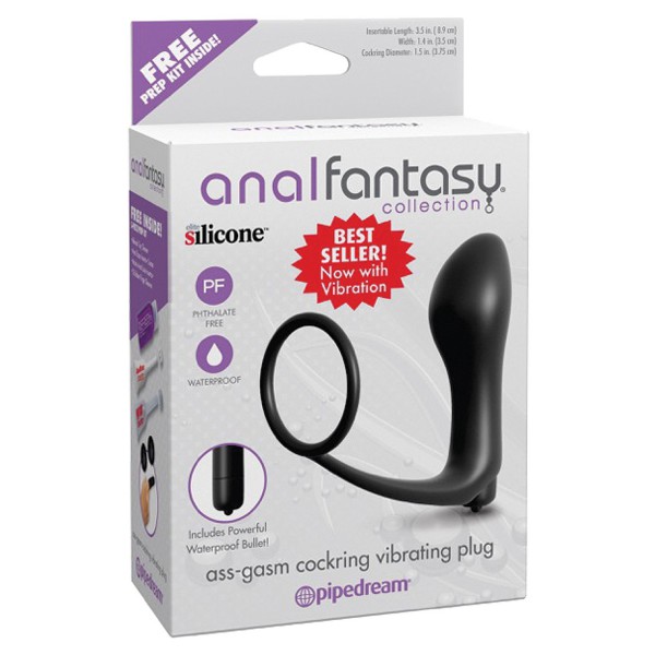 Pipedream Prostate Anal Fantasy Collection Ass Gasm Vibrating Plug w/ C-Ring — image 4 of 12