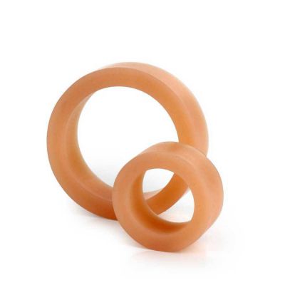 The C Rings Platinum Premium Silicone Tan Cock Ring Set by Doc Johnson