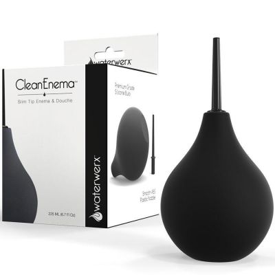 Clean Enema by Waterwerx Thin Tip Silicone Anal Douche 7 6 fl oz