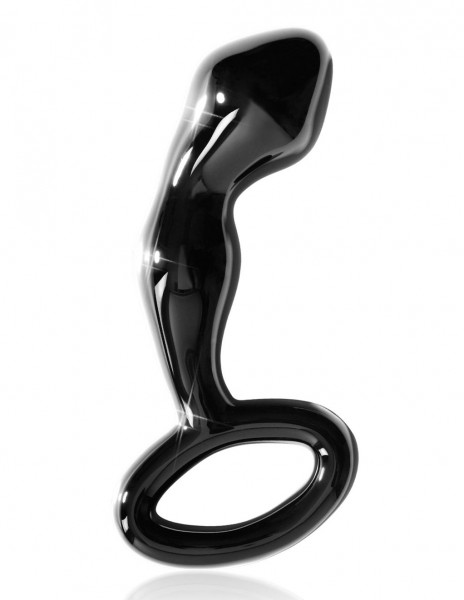 Icicles No 46 Curved P-Spot Glass Butt Plug