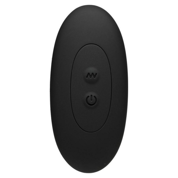 Men's Black Wireless 10 Speed Silicone Vibrating Cock Cage by Optimale