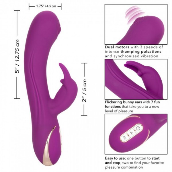 California Exotic 9" Silicone Thumping Jack Rabbit Vibrator