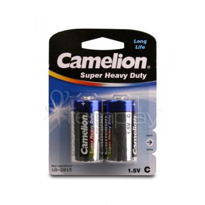 Camelion Super Heavy Duty C Size Batteries 2 Pack